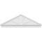 Ekena Millwork Peaked Cap 4 Spoke Architectural PVC Combination Pediment, 78"W x 26-3/8"H x 2-3/4"P (Pitch 6/12) PEDPC078X265PKC04 - alternate 2